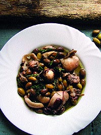 Cuttlefishes with Fennel and Green Olives (crushed)