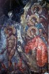 The Baptism of Christ fresco in the Panagia Church in Kapetaniana
