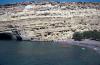 The caves and beach in Matala