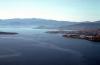 Agii Pandes Island and the city of Agios Nikolaos