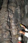 The stalagmites and stalactites in the Dikteon Cave