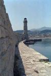 The faros (lighthouse) and retaining wall of the harbour of Rethimnon