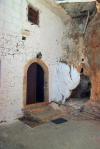 The fortress like entrance to Moni Kapsa